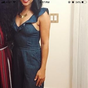 Express denim  jumpsuit